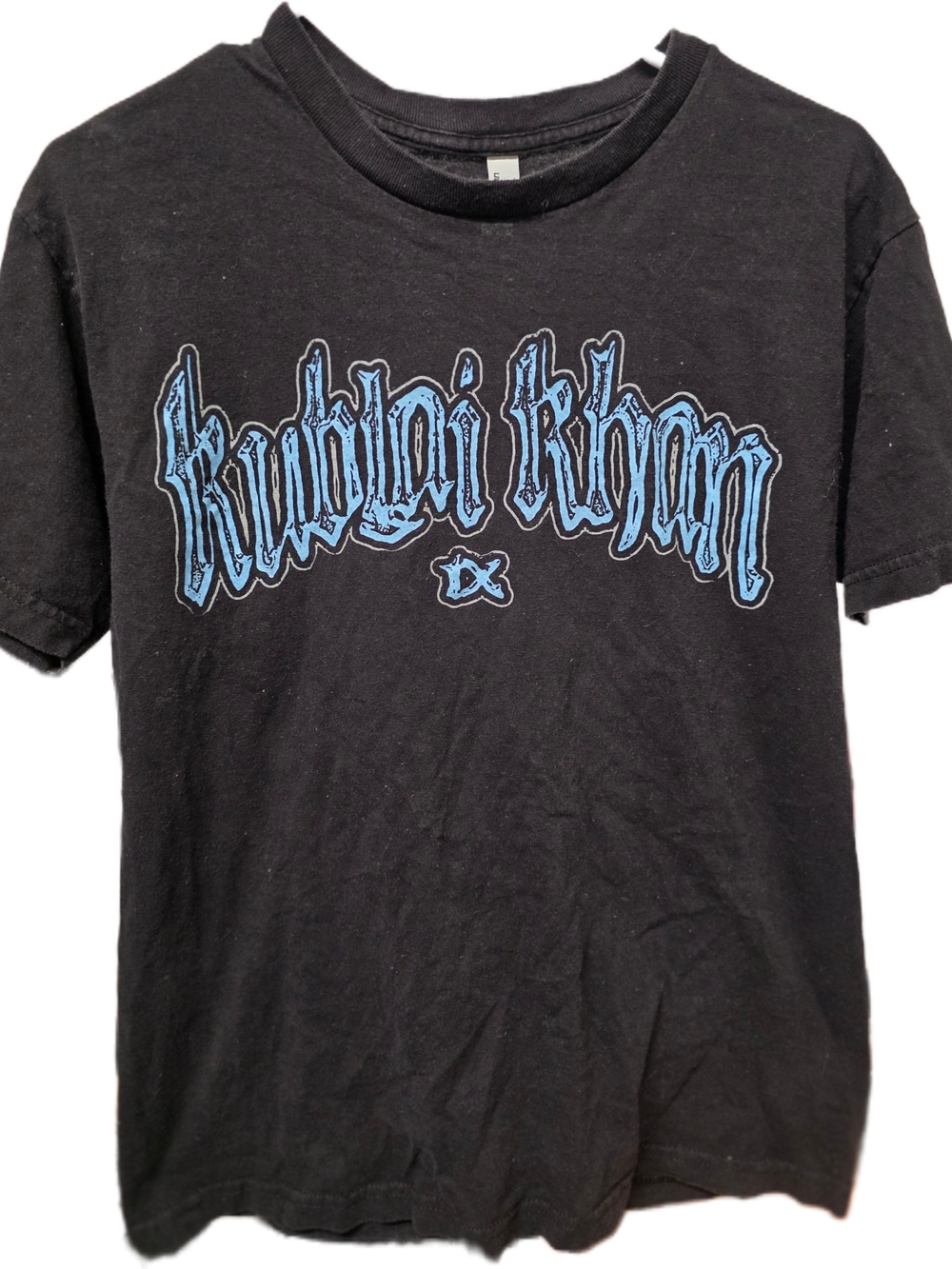 Kubali Khan TX American Apparel Black Short-Sleeve Tee With Blue Lettering